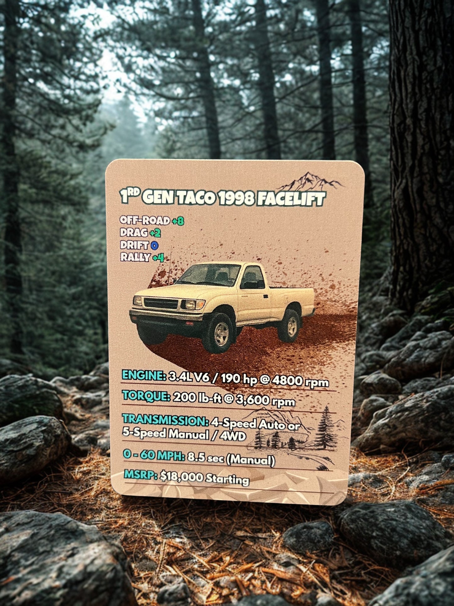 Coming Soon!!  All Generations of the Taco – CarStak Collector Cards